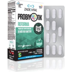 Resim Zade Vital Probiyotik Reforma Takviye Edici Gıda 30 Bitkisel Kapsül 