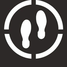 Resim İsg Tabelam 40x40cm/kompozit/Ayak Izi Boyama Şablonu 