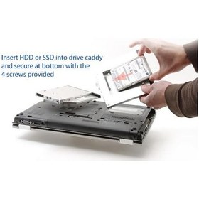 Resim 9.5Mm Sata Hdd Harddisk Caddy Kızak Kutu Laptop Ssd Notebook 