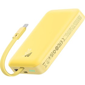 Resim Baseus MgSafe Mini 30W 10.000 mAh Type-C Kablolu Kablosuz Şarjlı Powerbank Sarı 