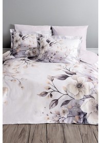 Resim Begonia Çift Kişilik Dijital Saten Nevresim Takımı Çok Renkli 