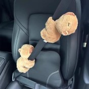 Resim Sevimli Capybara Peluş Oyuncak Kılıf ile - Yumuşak Polyester Araba Aksesuarı, Doğum Günleri, Paskalya, Noel, Cadılar Bayramı için Mükemmel Hediye - Karışık Renkler, Sevimli Araba Süsü, Sevimli Araba Dekoru 