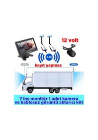 Resim 7 İnç Monitör+kamera+wifi Set 12v Kayıt Yapmaz 