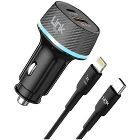 Resim Linktech C435 55w Dual Pd30w + Qc25w Araç Şarj Aleti Type-c To Lightning Kablo Set - 