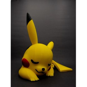 Resim MegArt3D Uyuyan Pikachu Figürü Dekoratif Lamba Masaüstü Aydınlatma Taşınabilir Lambası 
