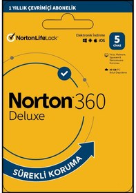 Resim Norton 360 Deluxe 5 Cihaz / 1 Yıl Dijital Lisans + 50 Gb Bulut Y 