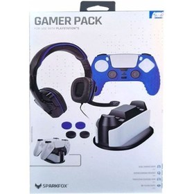 Resim Playstation 5 Oyuncu Seti Kulaklık Şarj Istasyonu Dualsense Kılıf Ve Analog Koruyucu 