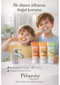 Resim %100 Doğal Organik Bebek Ve Çocuk Diş Macunu 50 Ml Florürsüz Çürük Önleyici 