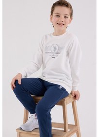 Resim U.S. Polo Assn. Lisanslı Erkek Çocuk Alt Üst 2 Parça Eşofman Takımı Us2232 BEYAZ 