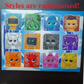 Resim 12 Parça Figür Izgara Kutu Seti, Rastgele Şekiller, PVC Malzeme, Ev ve Ofis Dekorasyonları için Uygun, Doğum Günü Hediyeleri, Parti Soğuk Açıcı Küçük Süsler, Sürpriz Kör Kutular 