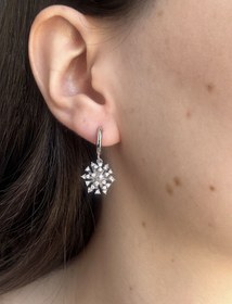 Resim Kar Tanesi Küpe 