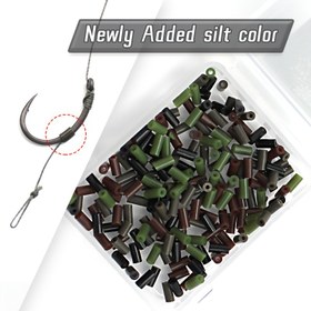 Resim 200 adet Rigtrip Carp Balıkçılığı saç tokası Kılıfları - Anti-Tangle Rig Boru, Dayanıklı PE Malzemesi, Siyah, 2/4/6/8 saç tokası için Güvenli saç tokası Kurulumu, Temel Carp Balıkçılığı Aksesuarları, Carp Balıkçılığı Ekipmanları | Güvenli saç tokası Kurulumu | Dayanıklı Balıkçılık Malzemesi, Carp Balıkçılığı Taktikleri 