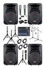 Resim Lastvoice Ample Surface Paket-4 Aktif Hoparlör ve Mikser Full Ses Sistemi Seti 