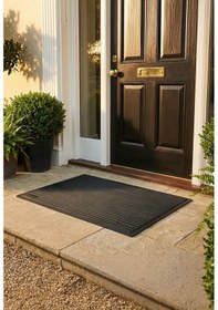 Resim Kaymaz Taban Kauçuk Dış Mekan Paspası, Kauçuk Kapı Önü Paspası 60x80 cm Channel Mat 