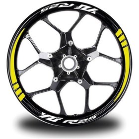 Resim Yzf R25 Yazılı Sarı Takım Jant Sticker 