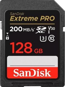 Resim Sandisk Extreme Pro 128gb 200mb/s Sdxc Hafıza Kart - 