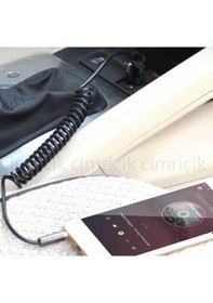Resim Aux Stereo Yeşil Akordiyon Kablo 150 Cm 