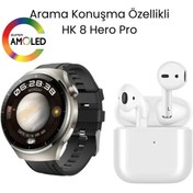 Resim sanalticaretiniz Watch HK 8 Hero Pro Akıllı Saat ve Pro 5 Mini Bluetooth Kulaklık 