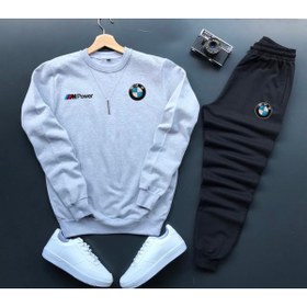 Resim NewCabin Yeni Sezon 2 Iplik Şardonlu Spor Baskılı Sweat-pamuklu Eşofman Altı 2'li Takım 