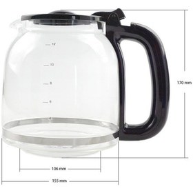 Resim Vestel Sefa K3000 İle Uyumlu Kahve Makinesi Cam Demlik 