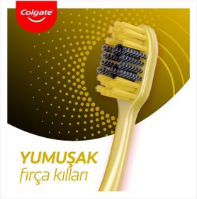 Resim Colgate 360 Charcoal Gold Yumuşak Diş Fırçası 2'li + Diş Fırçası Kabı 