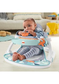 Resim Fisher Price Penguen Adası Mama Tepsisi Hayvan Temalı Taşınabilir Ana Kucağı 