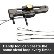 Resim 1 adet Ayarlanabilir Döngü Boyutlandırıcı Metal Düğümleme Aracı, Carp Balıkçılığı Saç Rig Tackle için Bağlama Kanca Döngü Yapma Cihazı, Carp Balıkçılığı Aksesuarları 