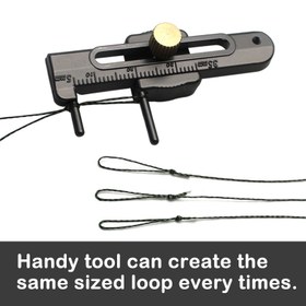 Resim 1 adet Ayarlanabilir Döngü Boyutlandırıcı Metal Düğümleme Aracı, Carp Balıkçılığı Saç Rig Tackle için Bağlama Kanca Döngü Yapma Cihazı, Carp Balıkçılığı Aksesuarları 
