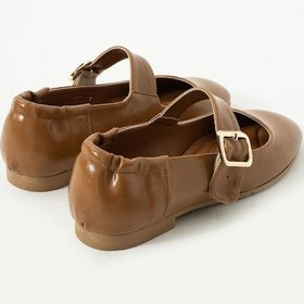 Resim Aleyna Kadın Yumuşak Babet Toka Detaylı Günlük Ayakkabı Kahverengi 