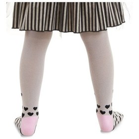 Resim Denokids Unicorn Gri Pembe Kız Çocuk Külotlu Çorap Çok Renkli 