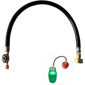 Resim 1 Adet Sızdırmaz Kauçuk Adaptör Dolum Tüpü Dönüşüm Bağlantısı - EU Standart Dişli Helisal Düz Gaz Silindirleri için, Güvenli Gaz Transferi için Dayanıklı Sızdırmaz Tasarım, Yakıt Sistemi Aksesuarı, Esnek Hortum Bağlantı Parçası, Yüksek Kaliteli Bağlantı, Profesyonel Montajcılar İçin 
