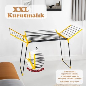 Resim Doğrular Fortune Katlanır Çamaşır Kurutucu Hafif Dayanıklı Metal 25 Metre Asma Kapasitesi 