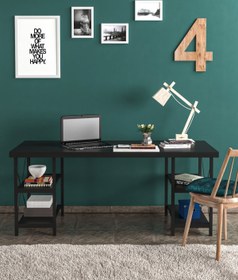 Resim Evdemo Buket Lüx Çalışma Masası Çocuk Çalışma Masası Siyah 