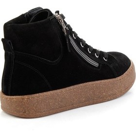 Resim Siyah Hakiki Deri Kadın Bot & Bootie K02586010302 Siyah 