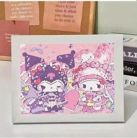 Resim Kuromi My Melody Diy Kendin Yap Fotoğraf Çerçeveli Mozaik Elmas Boyama 2 