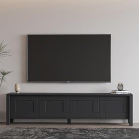 Resim Vachel 4 Kapaklı Modern TV Sehpası, Antrasit 