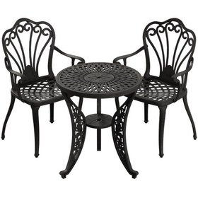 Resim İstanbul Yuvarlak Masa Ø60 2 Li İstanbul Sandalye Siyah 