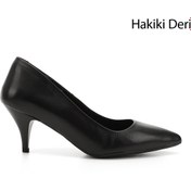 Resim GÖNDERİ(R) Kadın Siyah Sivri Burun Orta Ince Topuklu Stiletto 