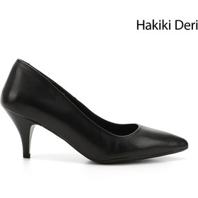 Resim GÖNDERİ(R) Kadın Siyah Sivri Burun Orta Ince Topuklu Stiletto 