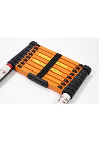 Resim Cardilife 2.6 Metre 9 Basamaklı Teleskopik Çelik Merdiven 9 Basamaklı 260 Cm Düz Uzayan 