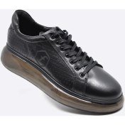 Resim Fosco Hakiki Deri Siyah Sneaker Erkek Ayakkabı 9836 100 