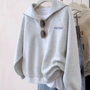 Resim Kadınlar İçin Yarı Fermuarlı Kapüşonlu Sweatshirt - Zengin Yeşil, Makinede Yıkanabilir Günlük ve Resmi Kıyafetler için Yarım Fermuarlı Kazak, Katmanlama Esansiyeli Hoodie, Şık ve Dayanıklı Kumaş, Kol Üstü, Sokak Stili 