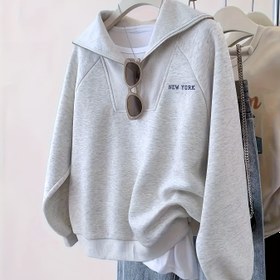 Resim Kadınlar İçin Yarı Fermuarlı Kapüşonlu Sweatshirt - Zengin Yeşil, Makinede Yıkanabilir Günlük ve Resmi Kıyafetler için Yarım Fermuarlı Kazak, Katmanlama Esansiyeli Hoodie, Şık ve Dayanıklı Kumaş, Kol Üstü, Sokak Stili 