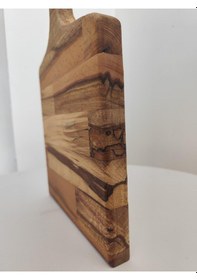 Resim Ahşap Saplı Büyük Boy Kesme Sunum Tahtası Ahşap 