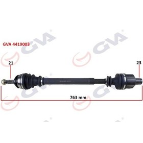 Resim Komple Aks Sağ Dacıa Logan-sandero 1.4-1.6 04-12 763mm 6001547029-8200484373-8200985007 