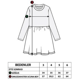 Resim Toontoy Kız Çocuk Baskılı Elbise Pudra 