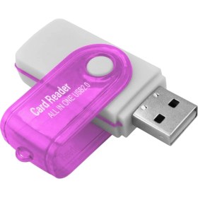 Resim Pc Için USB Sd Kart Okuyucu, Micro Sd Karttan USB Adaptörüne, Kamera Için Ms Duo/micro Ms Kart Okuyucu Hafıza Kartı Okuyucu, Pc/dizüstü Bilgisayar Için Kart Okuyucu Mor 