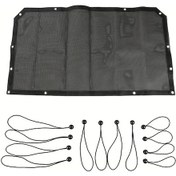 Resim Dashanshop Jeep Wrangler Jl Jlu Gladiator Jt Bikini Top Sunshade Black Pvc Mesh Windshield Visor 2018-2025 2 4 Door Roof Sunshade Visor Black- 