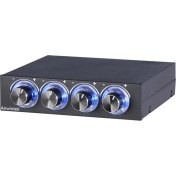 Resim Loviver 3.5in Fan Hız Denetleyicisi 4 Kanallar Pc Için Av Kabine Soğutma Için Fan Hub (Yurt Dışından) 