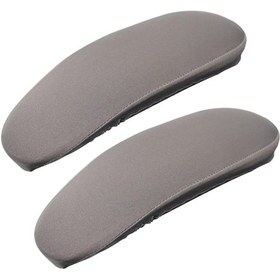 Resim Suntek 2 Parça Ofis Sandalyesi Kol Kılıfları Koruyucuları Açık Gri L 